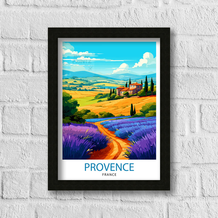 Provence France Travel Print Provence Wall Decor Provence Home Living Decor Provence France Illustration Travel Poster Gift for Provence