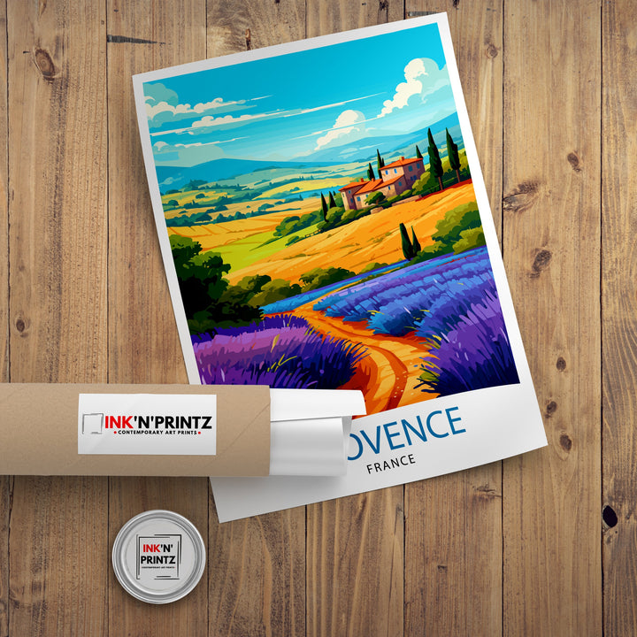 Provence France Travel Print Provence Wall Decor Provence Home Living Decor Provence France Illustration Travel Poster Gift for Provence
