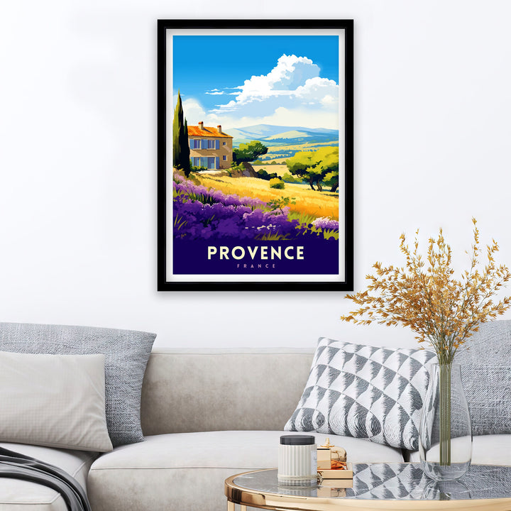 Provence France Travel Print Provence Wall Decor Provence Home Living Decor Provence France Illustration Travel Poster Gift for Provence