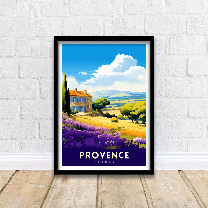 Provence France Travel Print Provence Wall Decor Provence Home Living Decor Provence France Illustration Travel Poster Gift for Provence