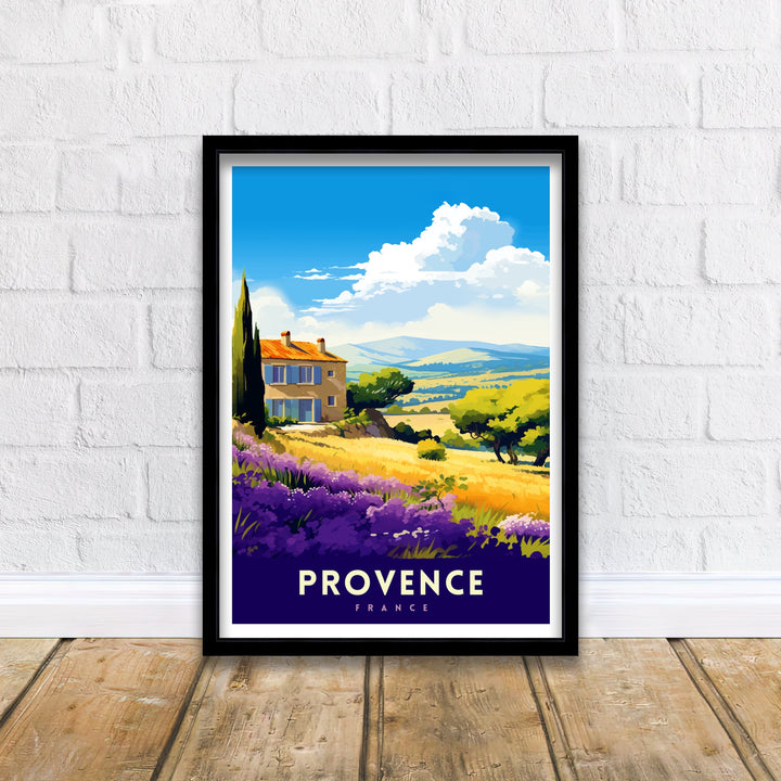 Provence France Travel Print Provence Wall Decor Provence Home Living Decor Provence France Illustration Travel Poster Gift for Provence