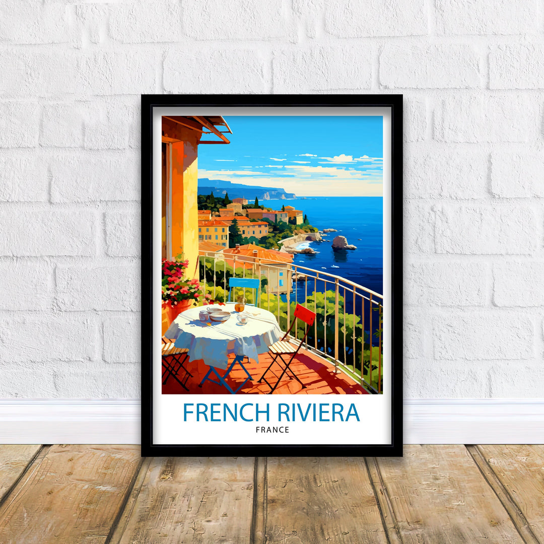 French Riviera Travel Print Riviera Wall Decor French Riviera Poster Mediterranean Travel Prints Riviera Art Print French Riviera