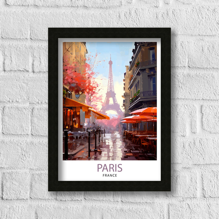 Paris France Travel Print Paris Wall Art Eiffel Tower Art France Travel Poster Paris Home Decor French Illustration Parisian Art Print