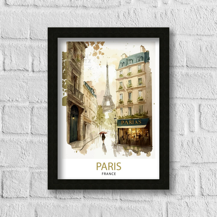 Paris France Travel Print Paris Wall Art Eiffel Tower Art France Travel Poster Paris Home Decor French Illustration Parisian Art Print