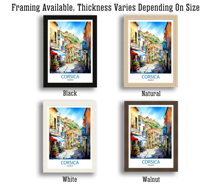 Corsica France Travel Print Corsica Wall Decor Corsica Poster France Travel Prints Corsica Art Print Corsica Illustration Corsica Wall Art