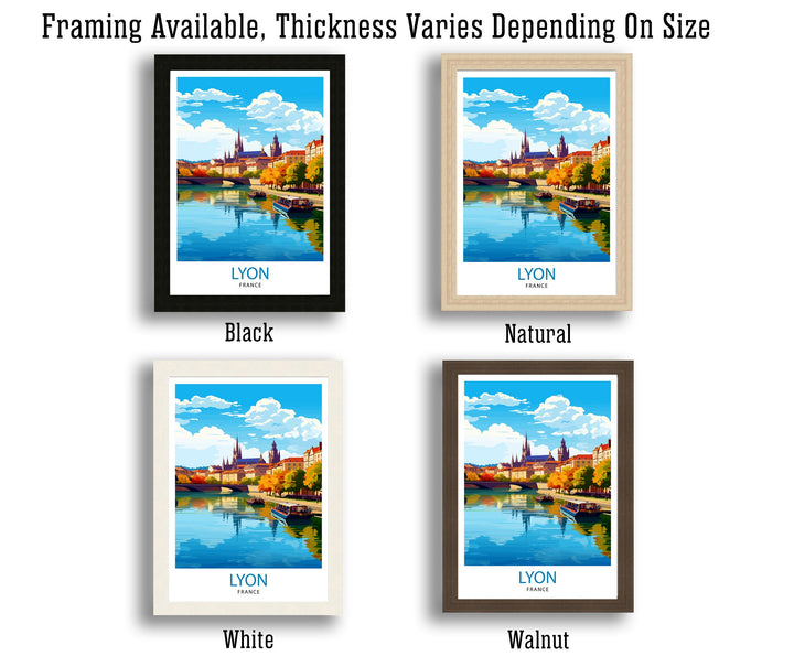 Lyon France Travel Print Lyon Wall Decor Lyon Poster France Travel Prints Lyon Art Print Lyon Illustration Lyon Wall Art - France Print