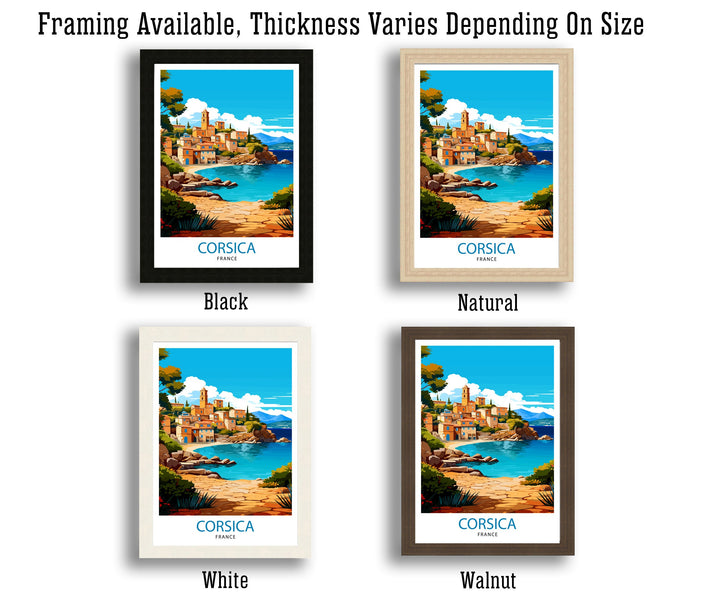 Corsica France Travel Print Corsica Wall Decor Corsica Poster France Travel Prints Corsica Art Print Corsica Illustration Corsica Wall Art