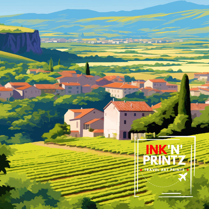 Lyon France Travel Print Lyon Wall Decor Lyon Poster France Travel Prints Lyon Art Print Lyon Illustration Lyon Wall Art - France Print