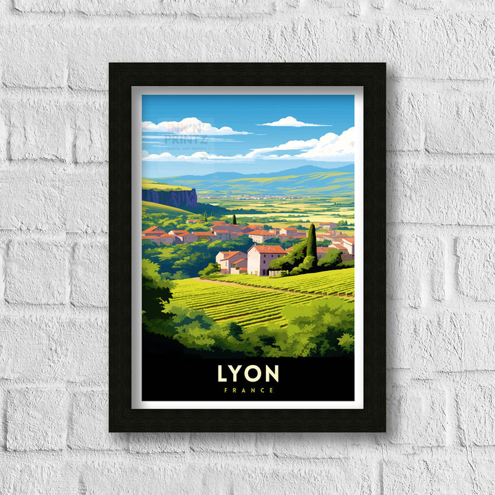 Lyon France Travel Print Lyon Wall Decor Lyon Poster France Travel Prints Lyon Art Print Lyon Illustration Lyon Wall Art - France Print