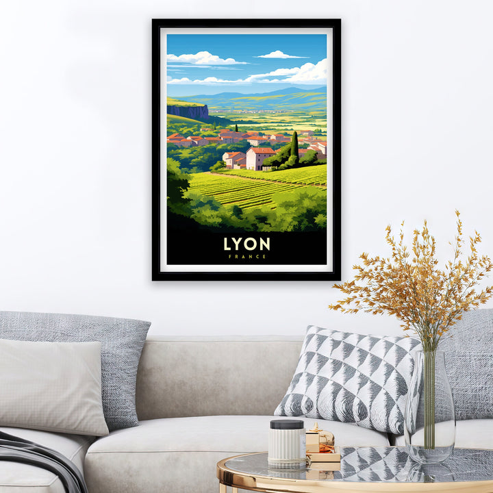 Lyon France Travel Print Lyon Wall Decor Lyon Poster France Travel Prints Lyon Art Print Lyon Illustration Lyon Wall Art - France Print