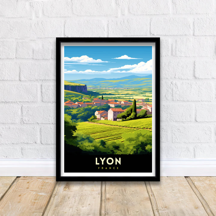 Lyon France Travel Print Lyon Wall Decor Lyon Poster France Travel Prints Lyon Art Print Lyon Illustration Lyon Wall Art - France Print