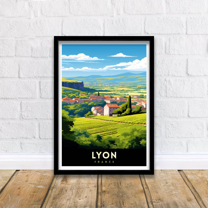 Lyon France Travel Print Lyon Wall Decor Lyon Poster France Travel Prints Lyon Art Print Lyon Illustration Lyon Wall Art - France Print