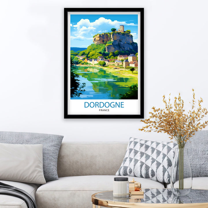 Dordogne France Travel Print Dordogne Wall Decor Dordogne Poster France Travel Prints Dordogne Art Print Dordogne Illustration Dordogne