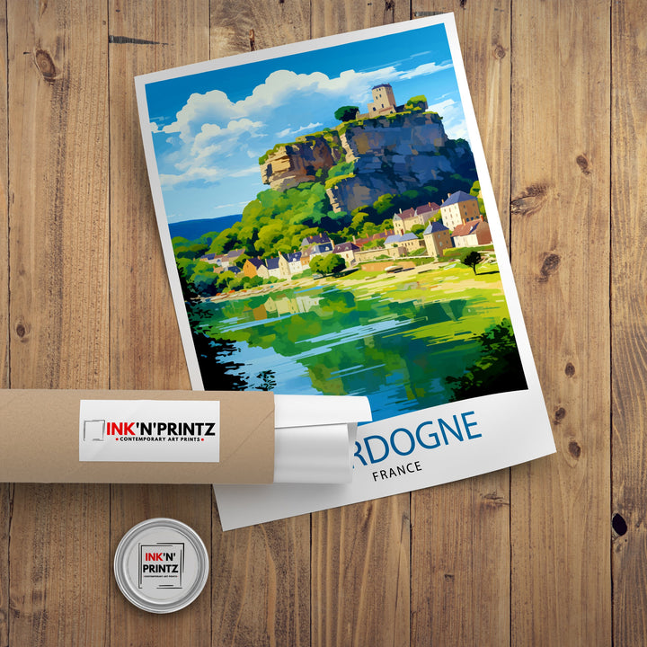 Dordogne France Travel Print Dordogne Wall Decor Dordogne Poster France Travel Prints Dordogne Art Print Dordogne Illustration Dordogne