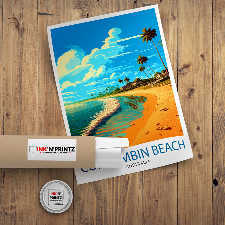 Currimbin Beach Travel Poster Coastal