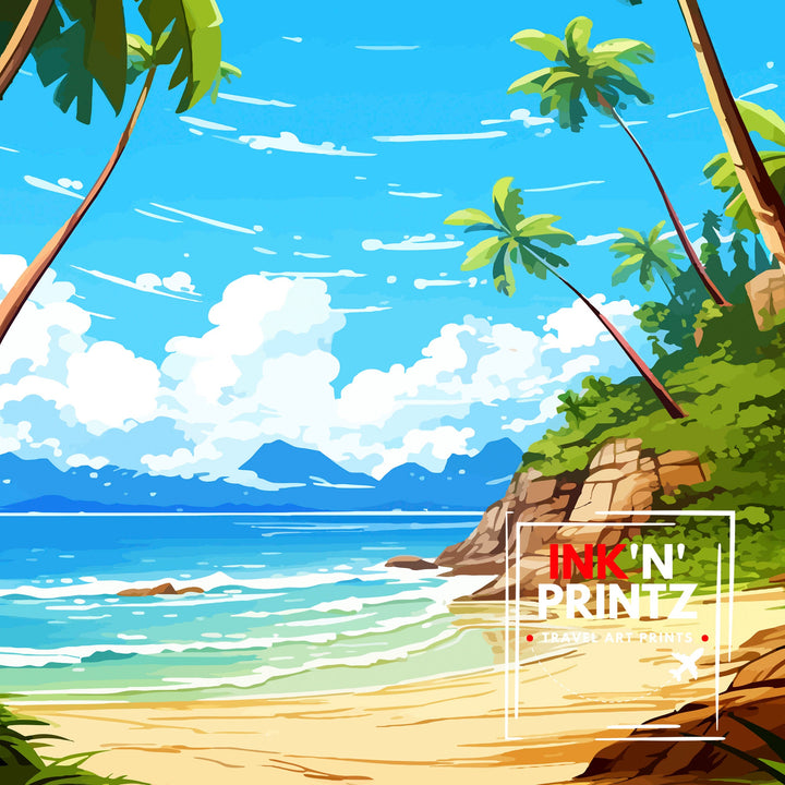 Krabi Thailand Travel Print Krabi Wall Decor Krabi Poster Thailand Travel Prints Krabi Art Print Krabi Illustration Krabi Wall Art Thailand