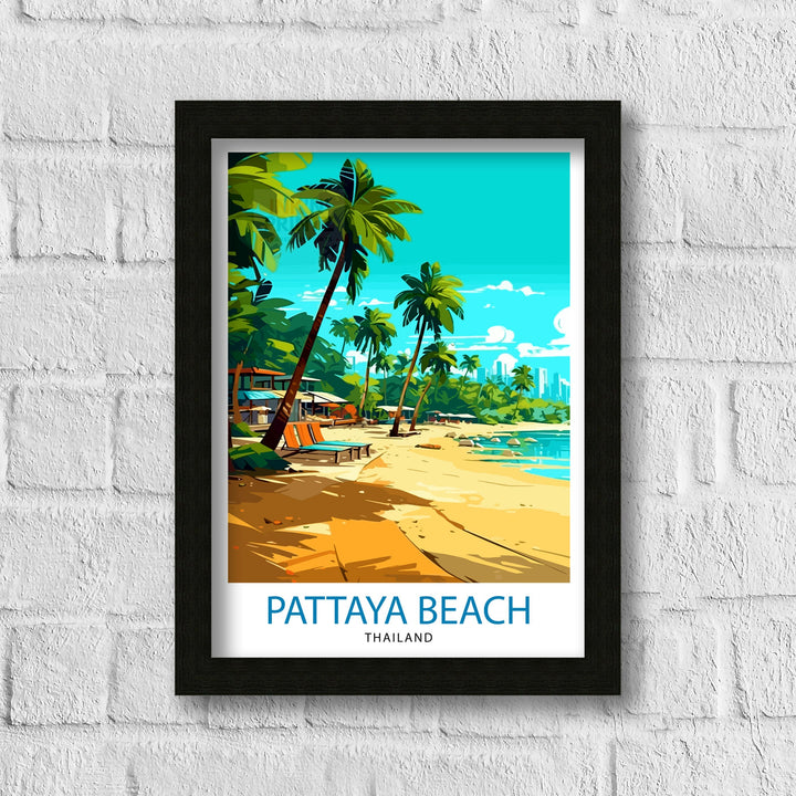 Pattaya Thailand Travel Print Pattaya Wall Decor Pattaya Poster Thailand Travel Prints Pattaya Art Print Pattaya Illustration Pattaya Wall