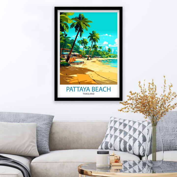 Pattaya Thailand Travel Print Pattaya Wall Decor Pattaya Poster Thailand Travel Prints Pattaya Art Print Pattaya Illustration Pattaya Wall