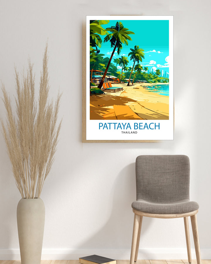 Pattaya Thailand Travel Print Pattaya Wall Decor Pattaya Poster Thailand Travel Prints Pattaya Art Print Pattaya Illustration Pattaya Wall