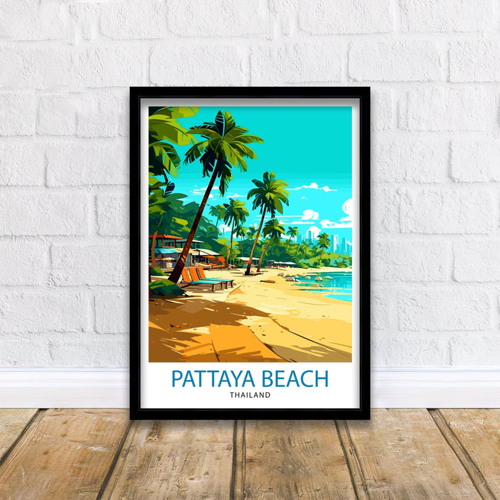 Pattaya Thailand Travel Print Pattaya Wall Decor Pattaya Poster Thailand Travel Prints Pattaya Art Print Pattaya Illustration Pattaya Wall