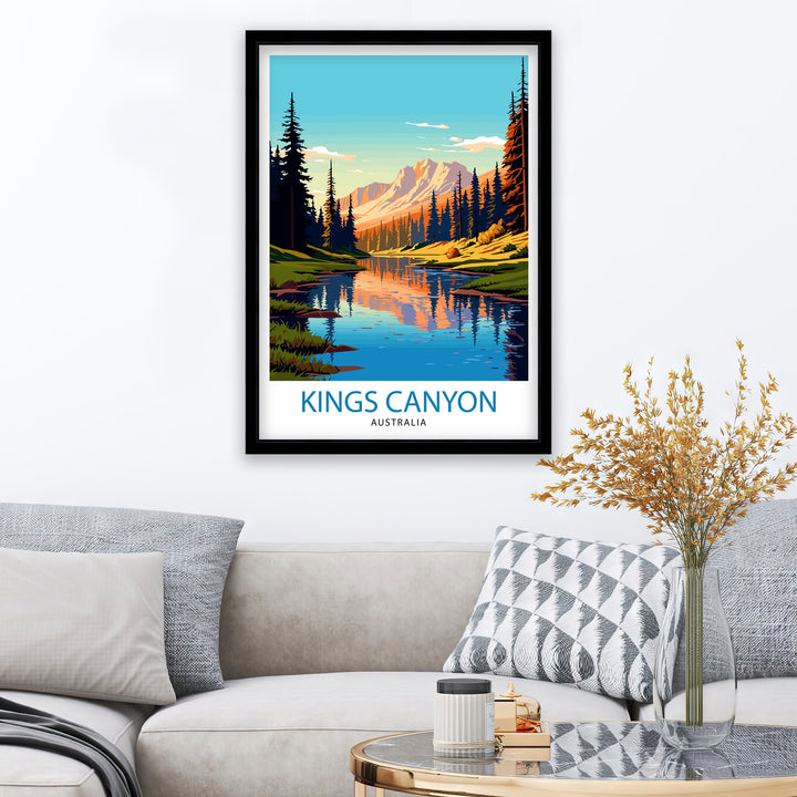 Kings Canyon National Park Travel Print Nature Wall Decor Kings Canyon Poster National Park Travel Prints Landscape Art Print Wilderness