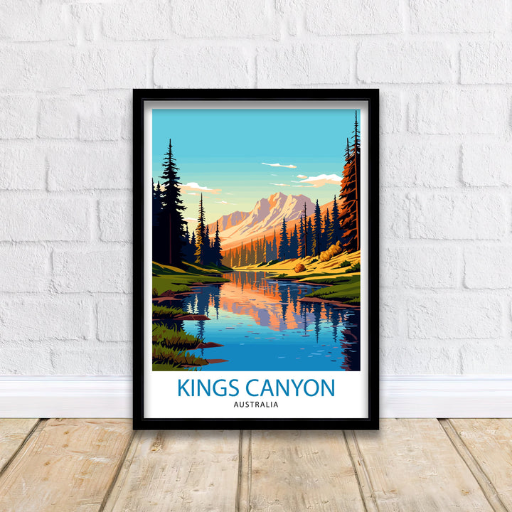 Kings Canyon National Park Travel Print Nature Wall Decor Kings Canyon Poster National Park Travel Prints Landscape Art Print Wilderness