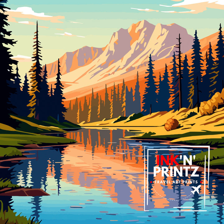 Kings Canyon National Park Travel Print Nature Wall Decor Kings Canyon Poster National Park Travel Prints Landscape Art Print Wilderness