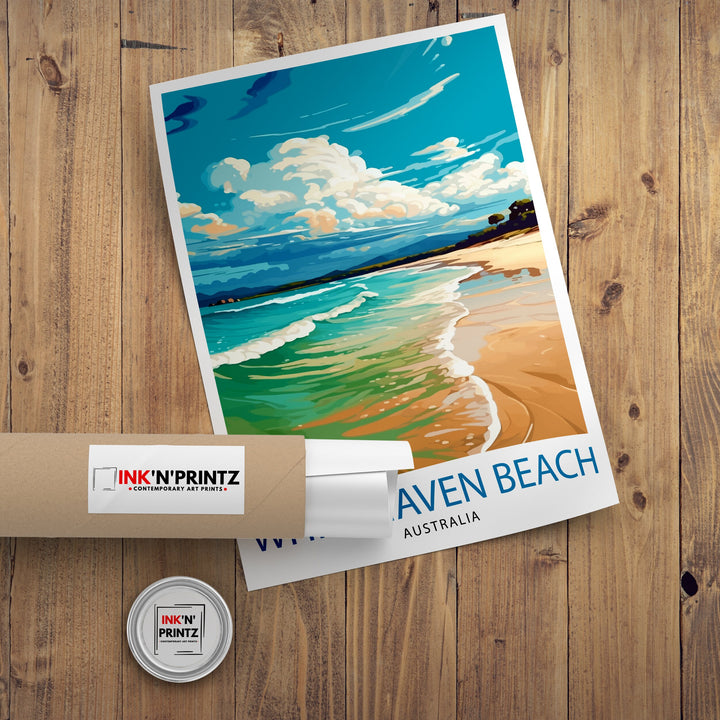 Whitehaven Beach Australia Travel Print Beach Wall Decor Australian Coastal Poster Tropical Travel Prints Beach Art Print Whitehaven Beach