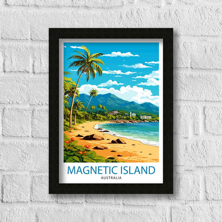 Magnetic Island Australia Travel Print Tropical Island Wall Decor Magnetic Island Poster Australian Travel Prints Island Art Print Magnetic