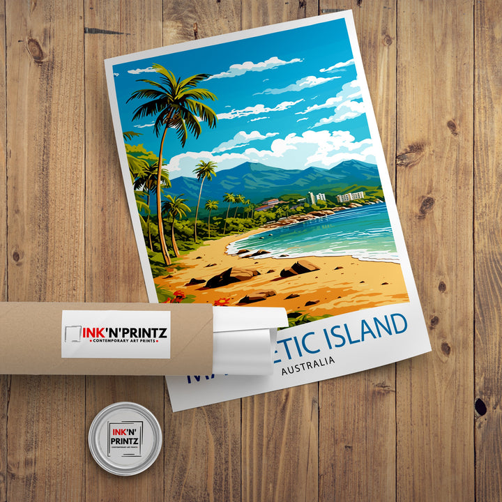 Magnetic Island Australia Travel Print Tropical Island Wall Decor Magnetic Island Poster Australian Travel Prints Island Art Print Magnetic