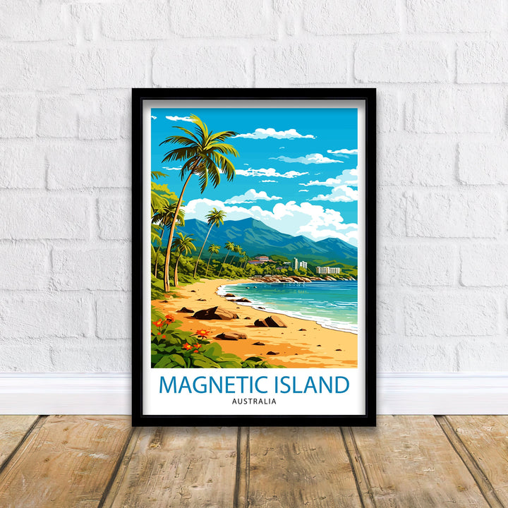 Magnetic Island Australia Travel Print Tropical Island Wall Decor Magnetic Island Poster Australian Travel Prints Island Art Print Magnetic