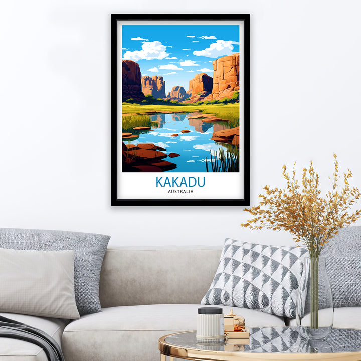 Kakadu Australia Travel Poster Australian Outback