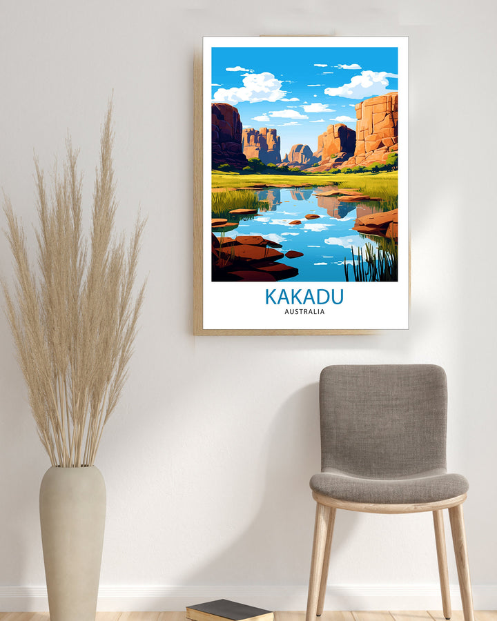 Kakadu Australia Travel Poster Australian Outback