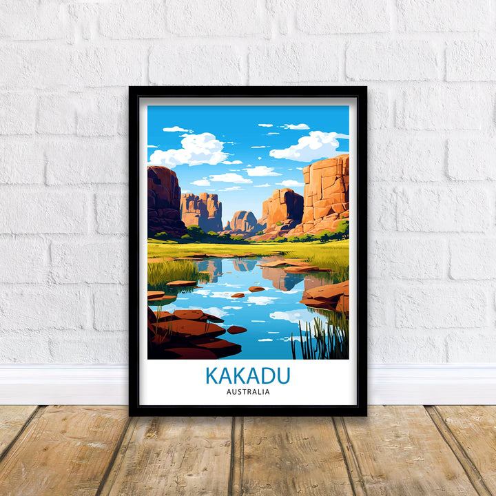 Kakadu Australia Travel Poster Australian Outback