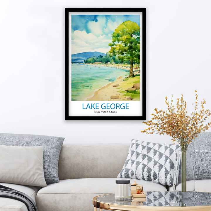 Lake George New York State Travel Poster