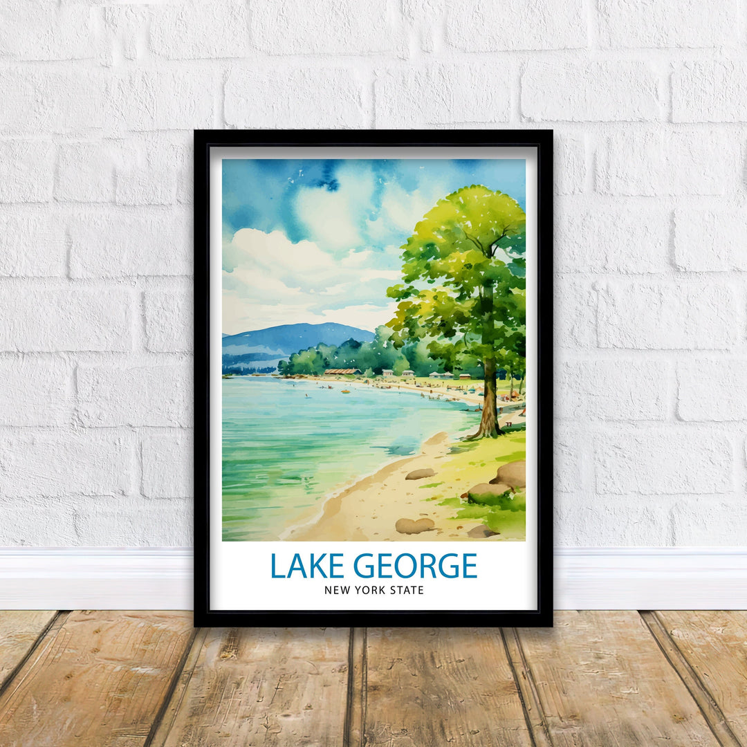 Lake George New York State Travel Poster