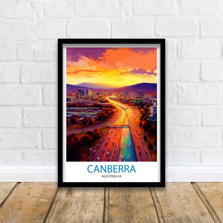 Canberra Australia Travel Poster Canberra