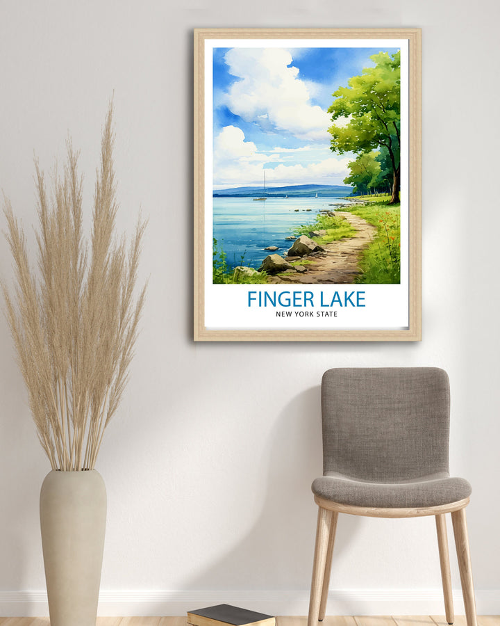 Finger Lakes New York State Travel Poster