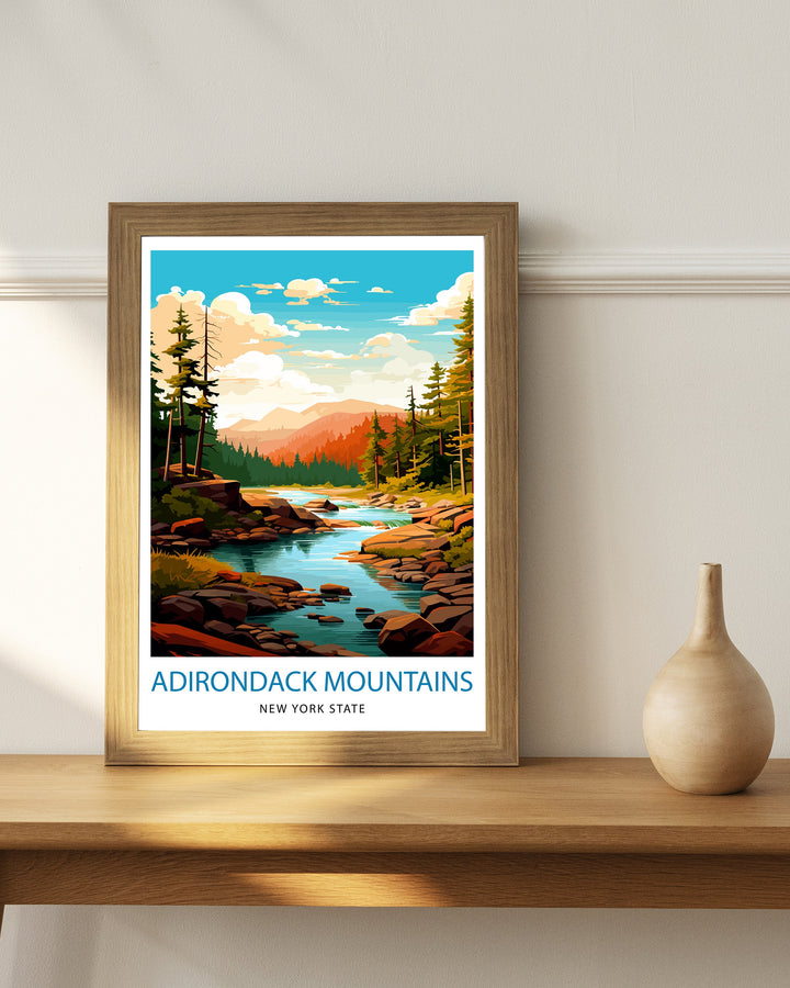 Adirondack Mountains Travel Poster