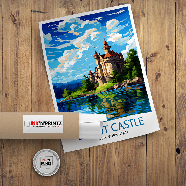 Boldt Castle New York State Travel Poster