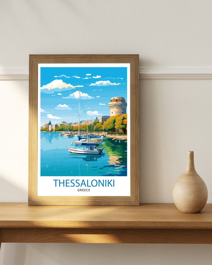 Thessaloniki Greece Travel Print Thessaloniki Wall Decor Thessaloniki Poster Greece Travel Prints Thessaloniki Art Print Thessaloniki