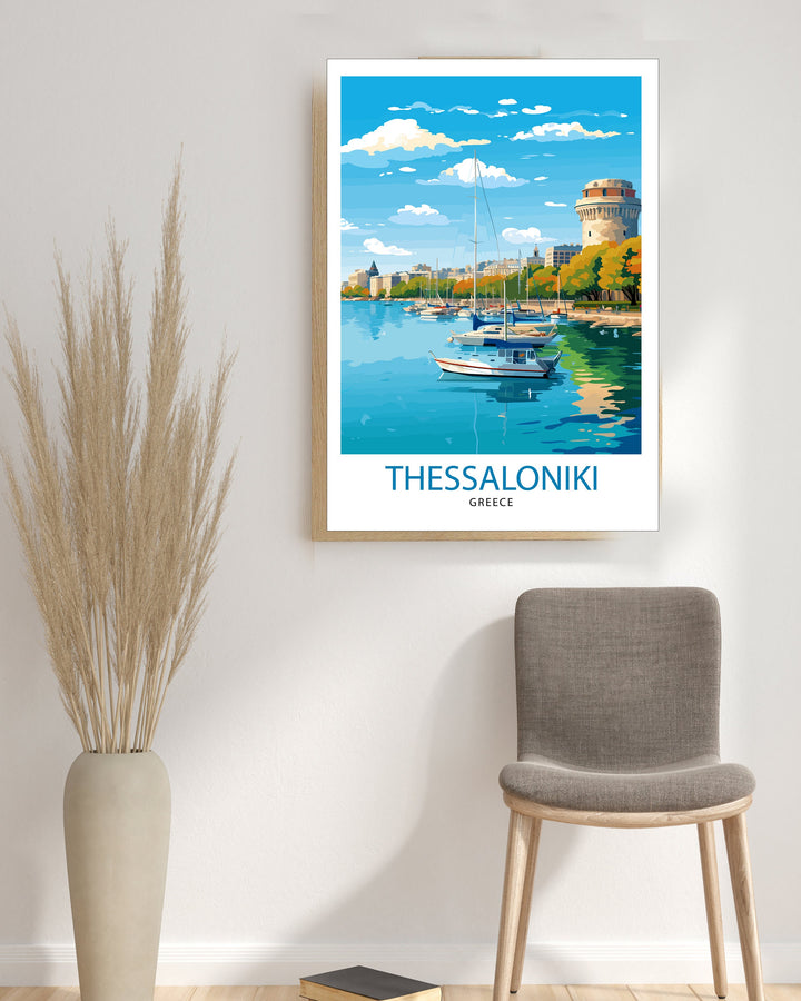 Thessaloniki Greece Travel Print Thessaloniki Wall Decor Thessaloniki Poster Greece Travel Prints Thessaloniki Art Print Thessaloniki