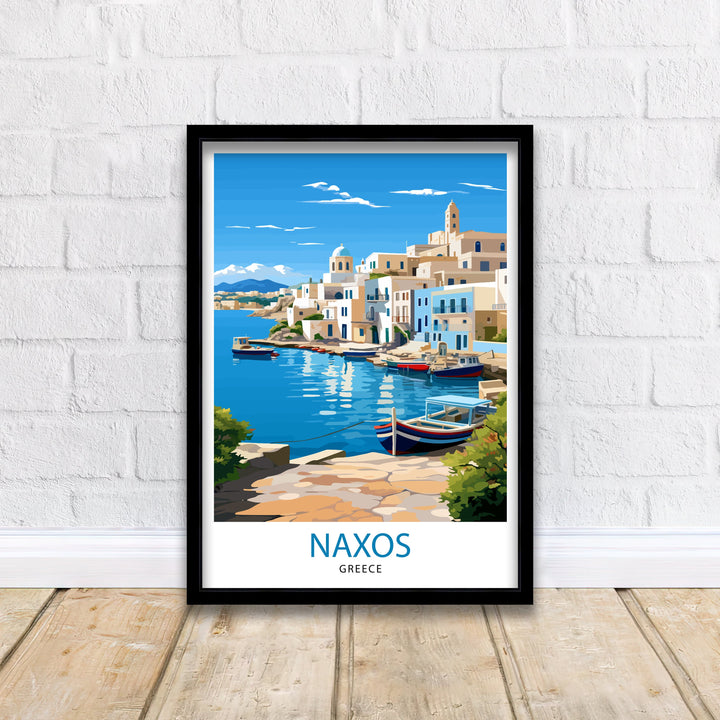 Naxos Greece Travel Print Naxos Wall Decor Naxos Poster Greece Travel Prints Naxos Art Print Naxos Illustration Naxos Wall Art Greece