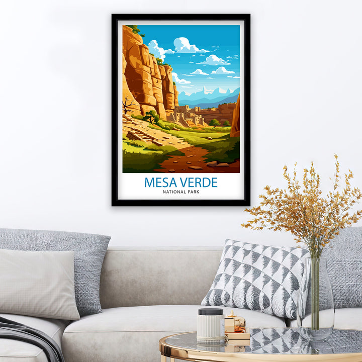 Mesa Verde National Park Travel Print Southwest Wall Decor Mesa Verde Poster National Park Travel Prints Mesa Verde Art Print Mesa Verde