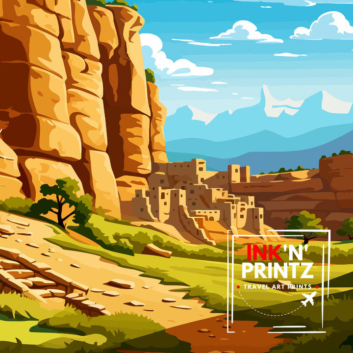 Mesa Verde National Park Travel Print Southwest Wall Decor Mesa Verde Poster National Park Travel Prints Mesa Verde Art Print Mesa Verde