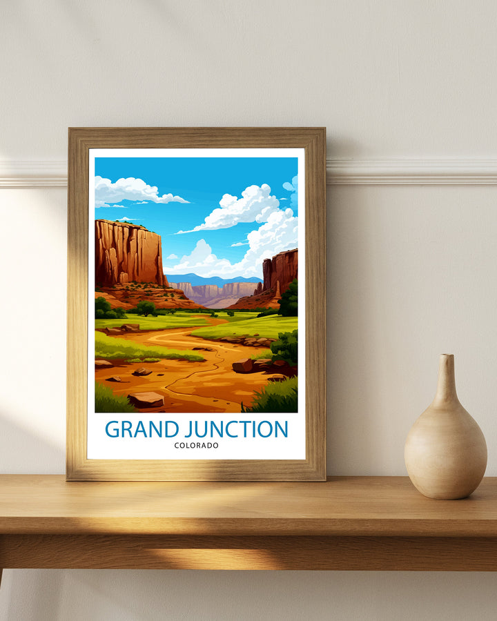 Grand Junction Colorado Travel Print Colorado Wall Decor Grand Junction Poster Rocky Mountain Travel Prints Colorado Art Print Grand