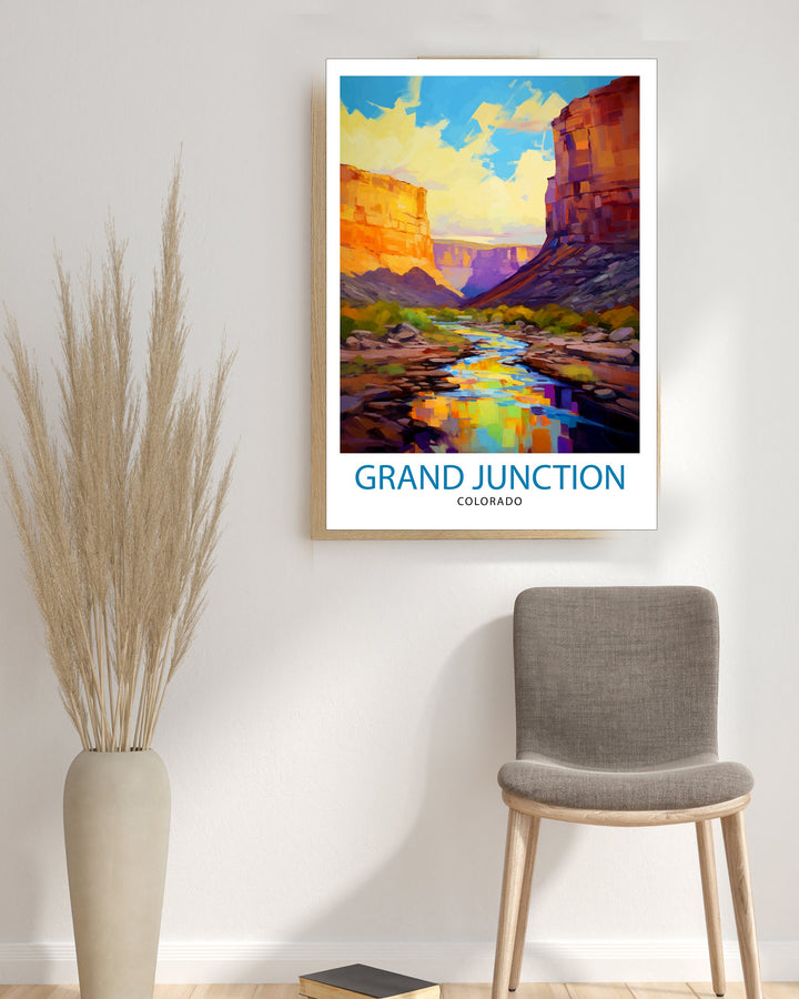 Grand Junction Colorado Travel Print Colorado Wall Decor Grand Junction Poster Rocky Mountain Travel Prints Colorado Art Print Grand