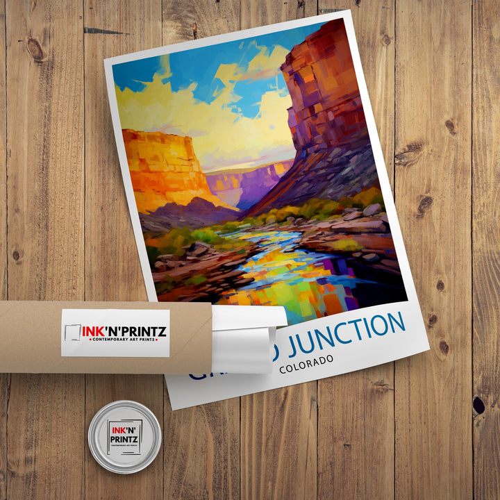 Grand Junction Colorado Travel Print Colorado Wall Decor Grand Junction Poster Rocky Mountain Travel Prints Colorado Art Print Grand