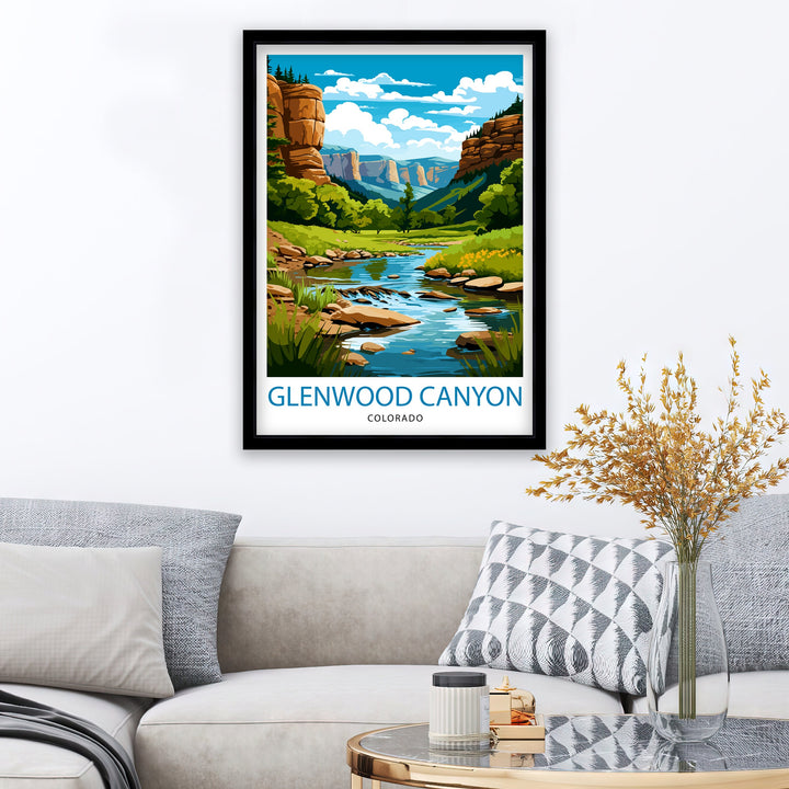Glenwood Canyon Colorado Travel Print Colorado Wall Decor Glenwood Canyon Poster Rocky Mountain Travel Prints Colorado Art Print Glenwood