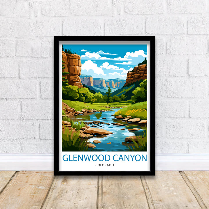 Glenwood Canyon Colorado Travel Print Colorado Wall Decor Glenwood Canyon Poster Rocky Mountain Travel Prints Colorado Art Print Glenwood